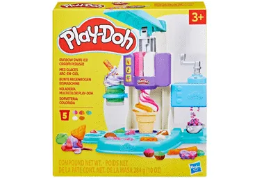 Radošais kompekts Saldie varavīksnes virpuļi PLAY-DOH