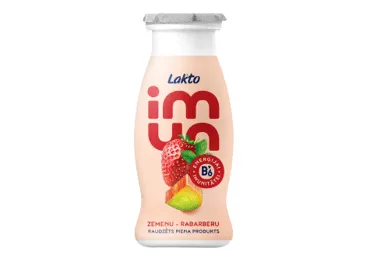 Raudzēts piena produkts LAKTO zemeņu-rabarberu 100g