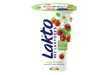 Raudzēts piena produkts, meža zemeņu, bez laktozes, 200g, Lakto