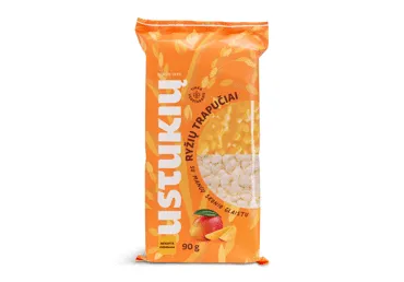 Rīsu galetes USTUKIU ar mango glazūru 90g