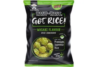 Rīsu krekeri ar vasabi garšu WANT WANT 85g