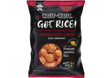 Rīsu krekeri ar vistas un lociņu garšu WANT WANT 85g