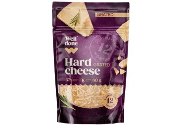 Rīvēts cietais siers WELL DONE 37% 12mēn. 80g