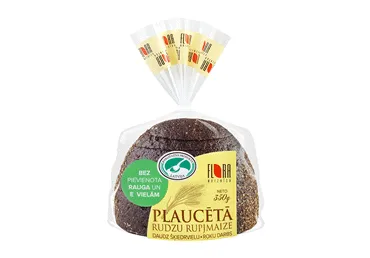 Maize Plaucētā rudzu rupjmaize puse 350g, Flora Maiznīca