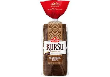 Rudzu pilngraudu formas maize Kuršu HM 600g