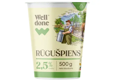 Rūgušpiens WELL DONE 2,5% 500g