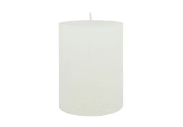 Rustik cilindrsvece balta 6x8cm