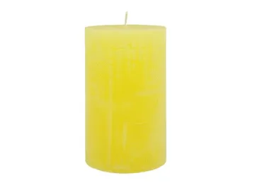 Rustik cilindrsvece dzeltena 7x12cm