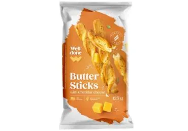 Sāļās standziņas Čedaras sieru WELL DONE 125g