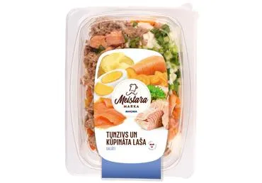 Salāti ar kūpinātu lasi un tunzivi MEISTARA MARKA 450g