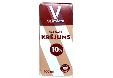 Saldais krējums 10% UHT 200g, Valmiera