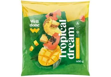 Saldētu augļu Mix smūtijiem dzeltenais WELL DONE 400g