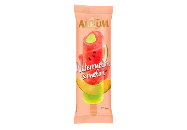 Saldējums arbūza-melones uz kociņa AURUM 65g