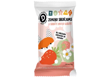 Saldējums BIO zemeņu DRUVA Tutas 70g