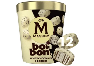 Saldējums BonBon MAGNUM baltās šokolādes 12x14g