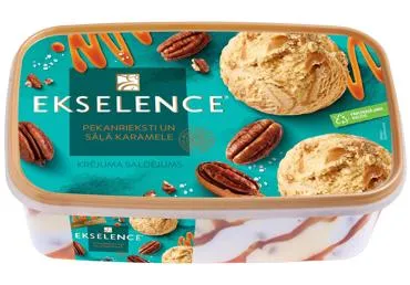 Saldējums EKSELENCE ar pekanriekstiem un sāļo karameli 500g
