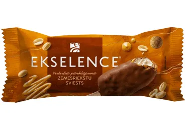 Saldējums EKSELENCE ar zemesriekstu sviestu uz kociņa 70g