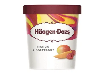 Saldējums HAAGEN-DAZS mango-aveņu 400g