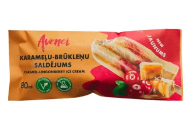 Saldējums Avenei karameļu - brūkleņu 80ml/80g