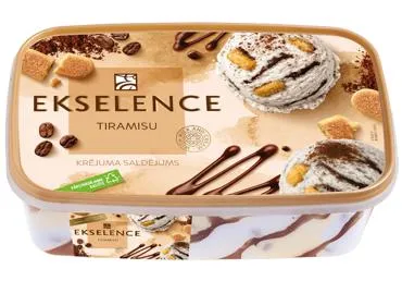Saldējums krējuma-tiramisu-kafijas-biskvīta EKSELENCE 500g