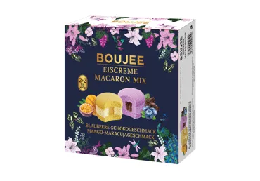 Saldējums Makarūns BOUJEE Mix, melleņu un mango, 4gab x 60g, 240g