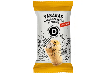 Saldējums mango-plombīra sorbets DRUVA 70g