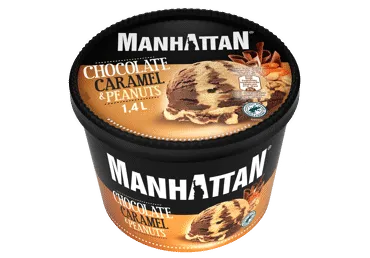 Saldējums MANHATTAN ar šokolādes un karameļu garšu 705g