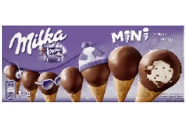 Saldējums MILKA Mini konuss 141g