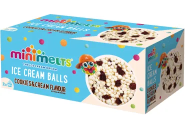 Saldējums MINI MELTS ar kakao cepumu gabaliņiem 100g