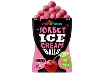 Saldējums MINI MELTS ķiršu sorbets bumbiņās 72g