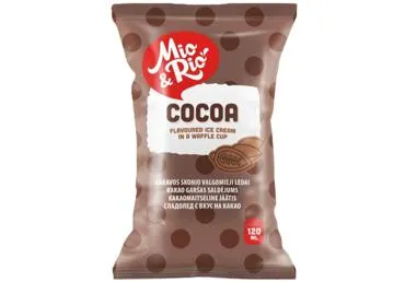 Saldējums MIO&RIO kakao vafeļu glāzītē 65g