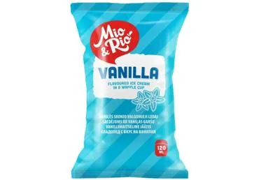 Saldējums MIO&RIO vaniļas vafeļu glāzītē 65g