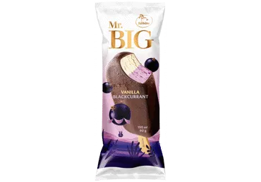 Saldējums MR.BIG vaniļas-upeņu uz kociņa 90g