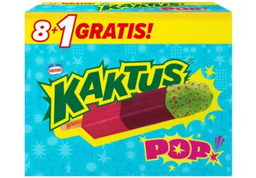 Saldējums NESTLE Kaktus Pop 9x48g