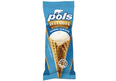 Saldējums POLS plombīra vafeļu konusā 90g