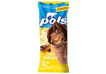 Saldējums POLS šokolādes-banānu 100g