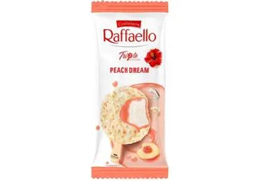 Saldējums ar persiku un hibisku garšu Raffaello 46g/60ml