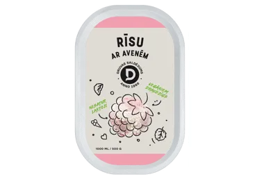 Saldējums rīsu ar avenēm DRUVA 500g