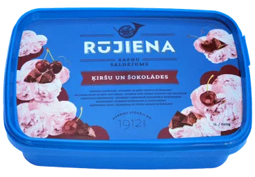 Saldējums RŪJIENA ķiršu-šokolādes 600g