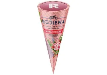 Saldējums RŪJIENA meža zemeņu konuss 65g