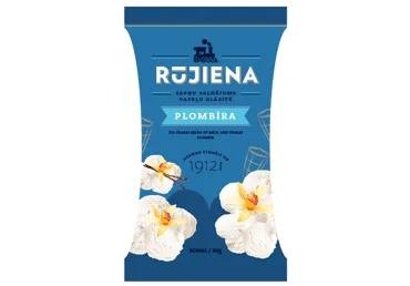 Saldējums RŪJIENA plombīra vafeļu glāzītē 75g