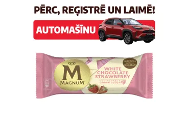 Saldējums Magnum strawb-white uz kociņa 100ml/81g
