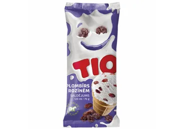 Saldējums TIO ar rozīnēm 70g