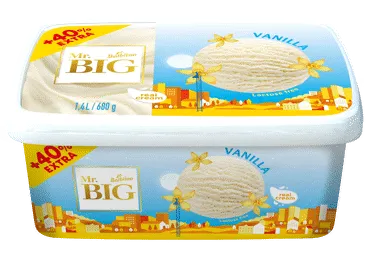 Saldējums vaniļas bez laktozes MR.BIG 680g