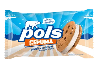 Saldējums Pols vaniļas ar cepumiem 140ml/75g