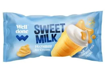 Saldējums WELL DONE ar kondensēto pienu 65g