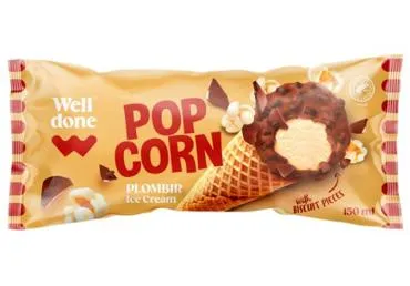 Saldējums WELL DONE ar popkornu 90g