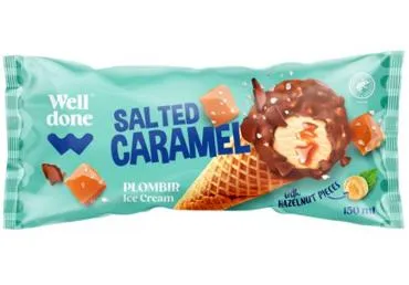 Saldējums WELL DONE sāļās karameles 90g