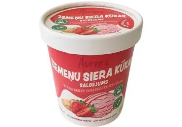 Saldējums zemeņu siera kūkas AVENEI 350g