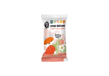 TUTAS BIO zemeņu saldējums vafeļu glāzītē 120ml/70g, DRUVA